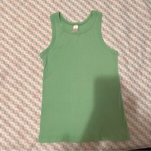 Green ribbed tank